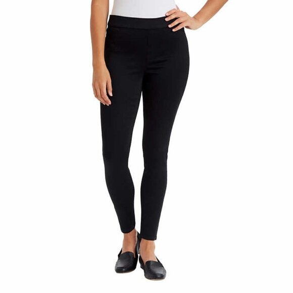 Gloria Vanderbilt Women's Black Woven Stretch Pull-On Pant NWT - Picture 1 of 6